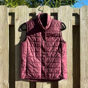 NWOT Lacoste Women’s Burgundy/Red S Puffer Vest (Never Worn!)